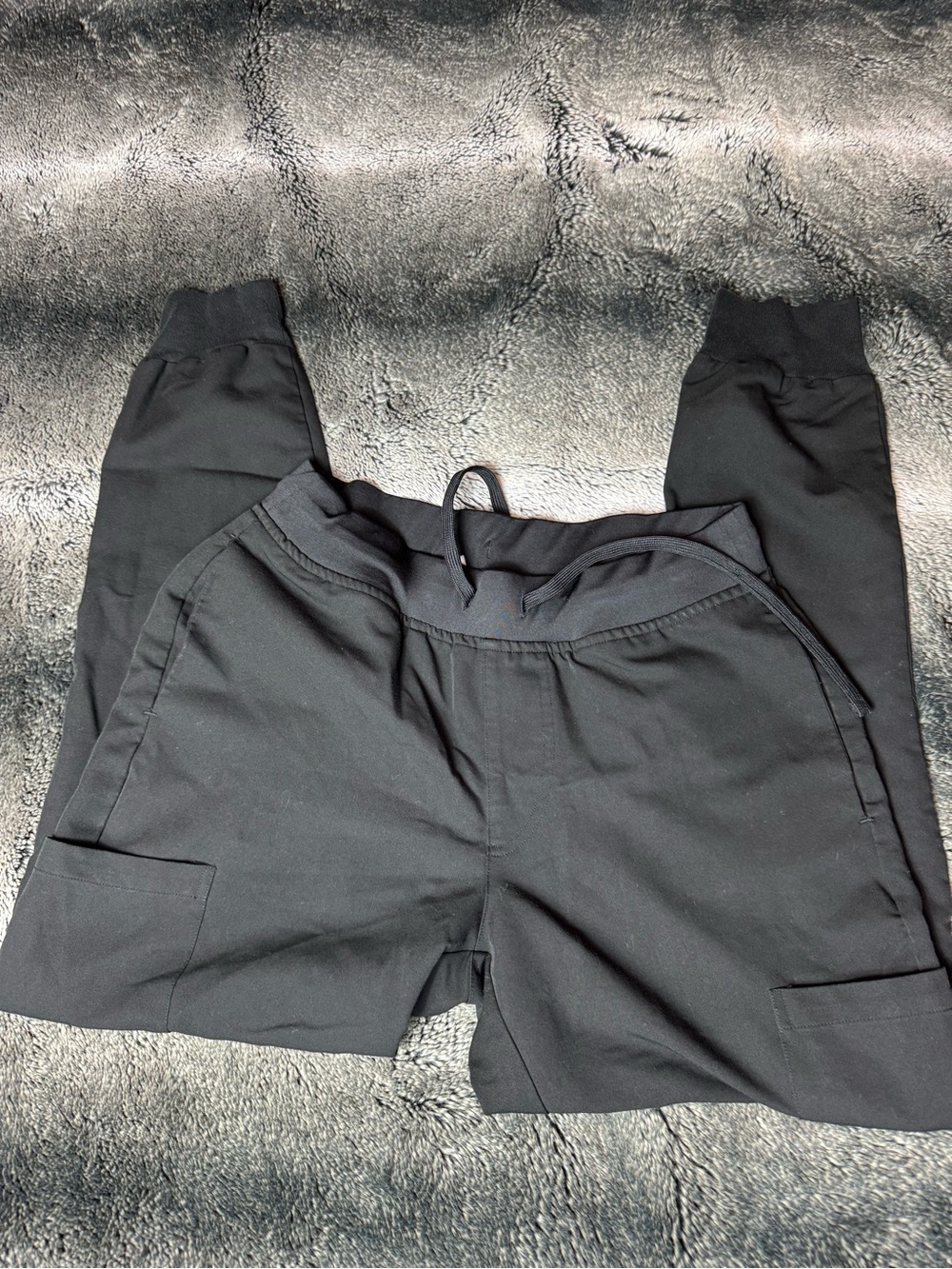 Women's Black Drawstring Jogger Pants with Pockets